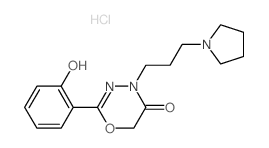 2-(2-Hydroxyphenyl)-4-(3-(1-pyrrolidinyl)propyl)-4H-1,3,4-oxadiazin-5(6H)-one结构式