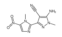 5-amino-1-methyl-3-(1-methyl-5-nitro-2-imidazolyl)pyrazole-4-carbonitrile Structure