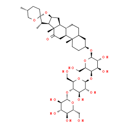 (25R)-3β-[[4-O-(4-O-β-D-Glucopyranosyl-β-D-glucopyranosyl)-β-D-galactopyranosyl]oxy]-5α-spirostan-12-one结构式