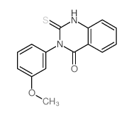 3-(3-甲氧基苯基)-2-硫代-2,3-二氢喹唑啉-4(1H)-酮结构式