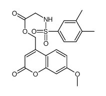 (7-methoxy-2-oxochromen-4-yl)methyl 2-[(3,4-dimethylphenyl)sulfonylamino]acetate Structure