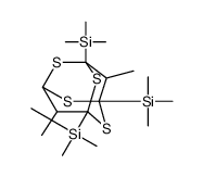 9,10-Dimethyl-1,3,5-tris(trimethylsilyl)-2,4,6,8-tetrathiaadamantane Structure
