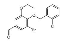 3-bromo-4-[(2-chlorophenyl)methoxy]-5-ethoxybenzaldehyde Structure