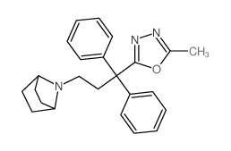 7-[3-(5-methyl-1,3,4-oxadiazol-2-yl)-3,3-diphenyl-propyl]-7-azabicyclo[2.2.1]heptane结构式