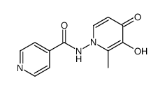 4-Pyridinecarboxamide,N-(3-hydroxy-2-methyl-4-oxo-1(4H)-pyridinyl)-(9CI)结构式