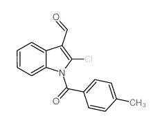 1H-Indole-3-carboxaldehyde,2-chloro-1-(4-methylbenzoyl)- structure