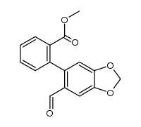 2-(6-formyl-benzo[1,3]dioxol-5-yl)-benzoic acid methyl ester Structure