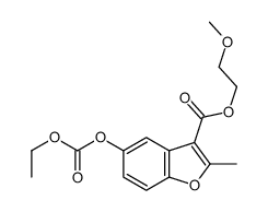 3-Benzofurancarboxylicacid,5-[(ethoxycarbonyl)oxy]-2-methyl-,2-methoxyethylester(9CI)结构式