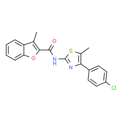 2-Benzofurancarboxamide,N-[4-(4-chlorophenyl)-5-methyl-2-thiazolyl]-3-methyl-(9CI) picture