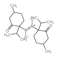 (4-methyl-2-oxo-1-propan-2-yl-cyclohexyl)-[(4-methyl-2-oxo-1-propan-2-yl-cyclohexyl)-oxido-amino]-oxo-azanium结构式