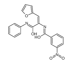 N-[(E)-3-anilino-1-(furan-2-yl)-3-oxoprop-1-en-2-yl]-3-nitrobenzamide结构式