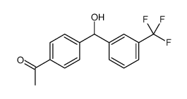 1-[4-[hydroxy-[3-(trifluoromethyl)phenyl]methyl]phenyl]ethanone结构式