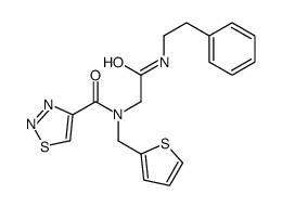1,2,3-Thiadiazole-4-carboxamide,N-[2-oxo-2-[(2-phenylethyl)amino]ethyl]-N-(2-thienylmethyl)-(9CI) structure
