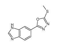 1H-Benzimidazole,5-[5-(methylthio)-1,3,4-oxadiazol-2-yl]-(9CI) Structure