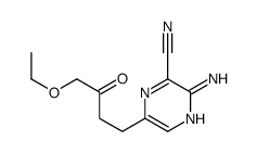 3-amino-6-(4-ethoxy-3-oxobutyl)pyrazine-2-carbonitrile Structure