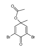 (3,5-dibromo-1-methyl-4-oxocyclohexa-2,5-dien-1-yl) acetate Structure