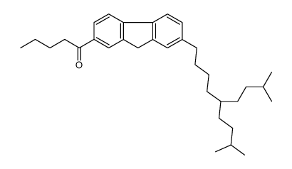 1-[7-[8-methyl-5-(3-methylbutyl)nonyl]-9H-fluoren-2-yl]pentan-1-one结构式