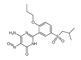 6-amino-2-[5-(2-methyl-propane-1-sulfonyl)-2-propoxy-phenyl]-5-nitroso-3H-pyrimidin-4-one Structure