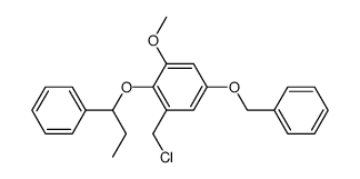 5-Benzyloxy-1-chloromethyl-3-methoxy-2-(1-phenyl-propoxy)-benzene结构式