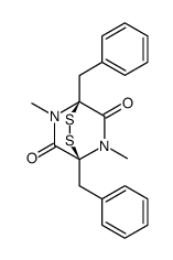 1,4-dibenzyl-5,7-dimethyl-2,3-dithia-5,7-diaza-bicyclo[2.2.2]octane-6,8-dione Structure