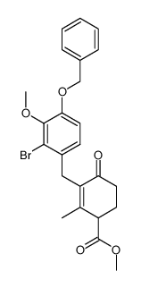 3-(4-benzyloxy-2-bromo-3-methoxy-benzyl)-2-methyl-4-oxo-cyclohex-2-enecarboxylic acid methyl ester Structure