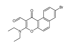 1-Oxo-2-formyl-3-diethylamino-1H-naphtho<2,1-b>pyran Structure