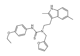 1-[2-(2,5-dimethyl-1H-indol-3-yl)ethyl]-3-(4-ethoxyphenyl)-1-(furan-2-ylmethyl)thiourea Structure
