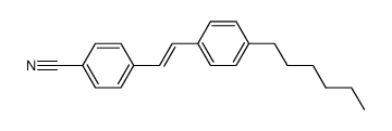4-[(E)-2-(4-Hexyl-phenyl)-vinyl]-benzonitrile Structure