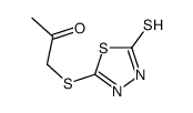 1-[(2-sulfanylidene-3H-1,3,4-thiadiazol-5-yl)sulfanyl]propan-2-one Structure