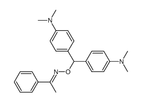 1-Phenyl-ethanone O-[bis-(4-dimethylamino-phenyl)-methyl]-oxime Structure