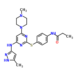 N-(4-(4-(3-Methyl-1H-pyrazol-5-ylamino)-6-(4-Methylpiperazin-1-yl)pyrimidin-2-ylthio)phenyl)propionamide picture