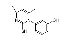 3-(3-hydroxyphenyl)-4,6,6-trimethyl-1H-pyrimidine-2-thione Structure