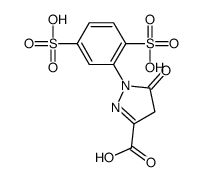 1-(2,5-disulphophenyl)-4,5-dihydro-5-oxo-1H-pyrazole-3-carboxylic acid Structure