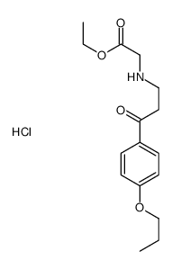 ethyl 2-[[3-oxo-3-(4-propoxyphenyl)propyl]amino]acetate,hydrochloride Structure