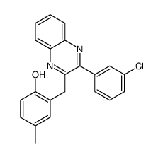 2-[[3-(3-chlorophenyl)quinoxalin-2-yl]methyl]-4-methylphenol结构式