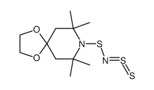 1-((Z)-7,7,9,9-tetramethyl-1,4-dioxa-8-aza-spiro[4.5]dec-8-ylsulfanylimino)-disulfanium betaine结构式