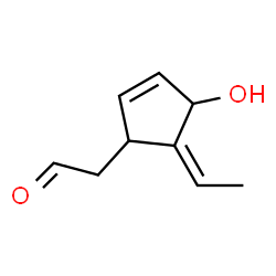 2-Cyclopentene-1-acetaldehyde, 5-ethylidene-4-hydroxy-, (5Z)- (9CI)结构式