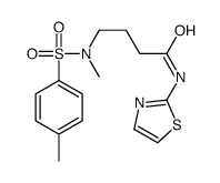 4-[methyl-(4-methylphenyl)sulfonylamino]-N-(1,3-thiazol-2-yl)butanamide结构式