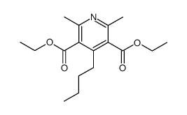 diethyl 2,6-dimethyl-4-n-butylpyridine-3,5-dicarboxylate结构式