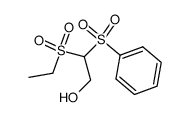 2-Aethylsulfonyl-2-phenylsulfonyl-aethanol结构式