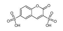 2-oxo-2H-chromene-3,6-disulfonic acid结构式