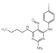 2,4,6-Pyrimidinetriamine,N4-butyl-N6-(4-iodophenyl)-5-nitroso-结构式