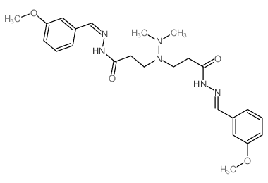 Propionic acid,3,3'-(dimethylhydrazono)di-, bis[(m-methoxybenzylidene)hydrazide] (8CI) Structure