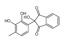 2-(2,3-dihydroxy-4-methylphenyl)-2-hydroxyindene-1,3-dione结构式
