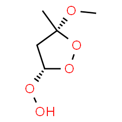 Hydroperoxide, (3R,5S)-5-methoxy-5-methyl-1,2-dioxolan-3-yl, rel- (9CI) Structure