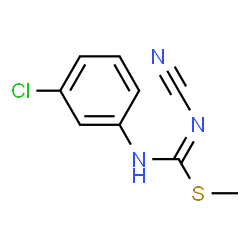 methyl N-(3-chlorophenyl)-N'-cyanoimidothiocarbamate结构式