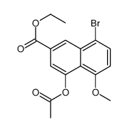 Ethyl 4-acetoxy-8-bromo-5-methoxy-2-naphthoate Structure