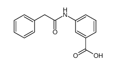 N-phenylacetyl-3-aminobenzoic acid Structure