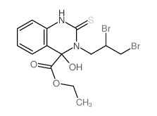2-Mercapto-3-(2,3-dibromopropyl)-4-carbethoxy-4-hydroxy-3,4-dihydroquinazoline picture