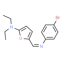 2-Furanamine,5-[[(4-bromophenyl)imino]methyl]-N,N-diethyl-结构式